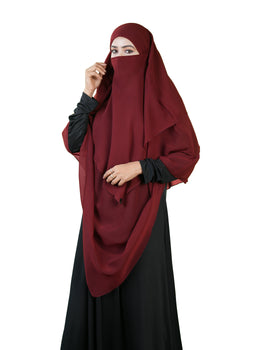 Mehar's Modest Three Layer Long Khimar