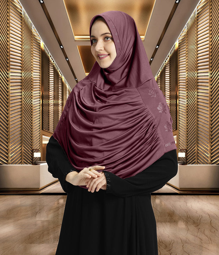 Mehar Hijab Modest Fashion Women's Frilled Design Soft feel-good Fabric Aasimah Hijab