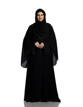 Modest Mehar Double Layer Party Ware Rozana abaya