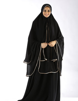 Modest Women's Stylish  Ghoharnaz Two Layer Khimar
