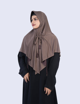 Mehar Zartasha Hijab – Elegant and Modest Two-Layered Draped Hijab