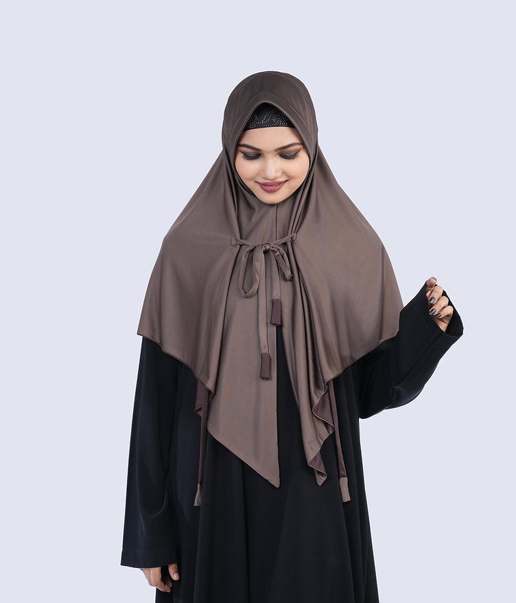 Mehar Zartasha Hijab – Elegant and Modest Two-Layered Draped Hijab