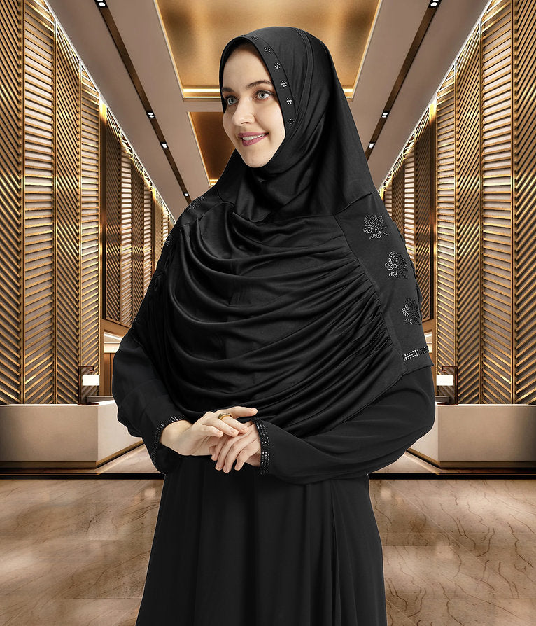 Mehar Hijab Modest Fashion Women's Frilled Design Soft feel-good Fabric Aasimah Hijab