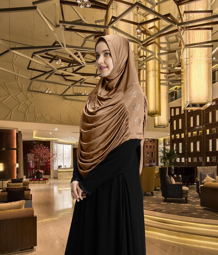 Mehar Hijab Modest Fashion Women's Frilled Design Soft feel-good Fabric Aasimah Hijab