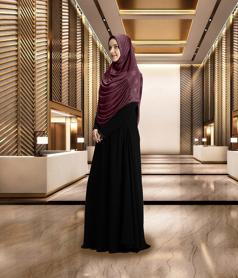 Mehar Hijab Modest Fashion Women's Frilled Design Soft feel-good Fabric Aasimah Hijab