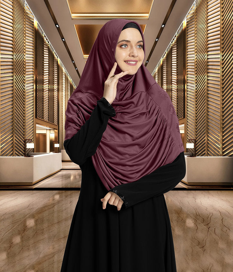 Mehar Hijab Modest Fashion Women's Frilled Design Soft feel-good Fabric Aasimah Hijab