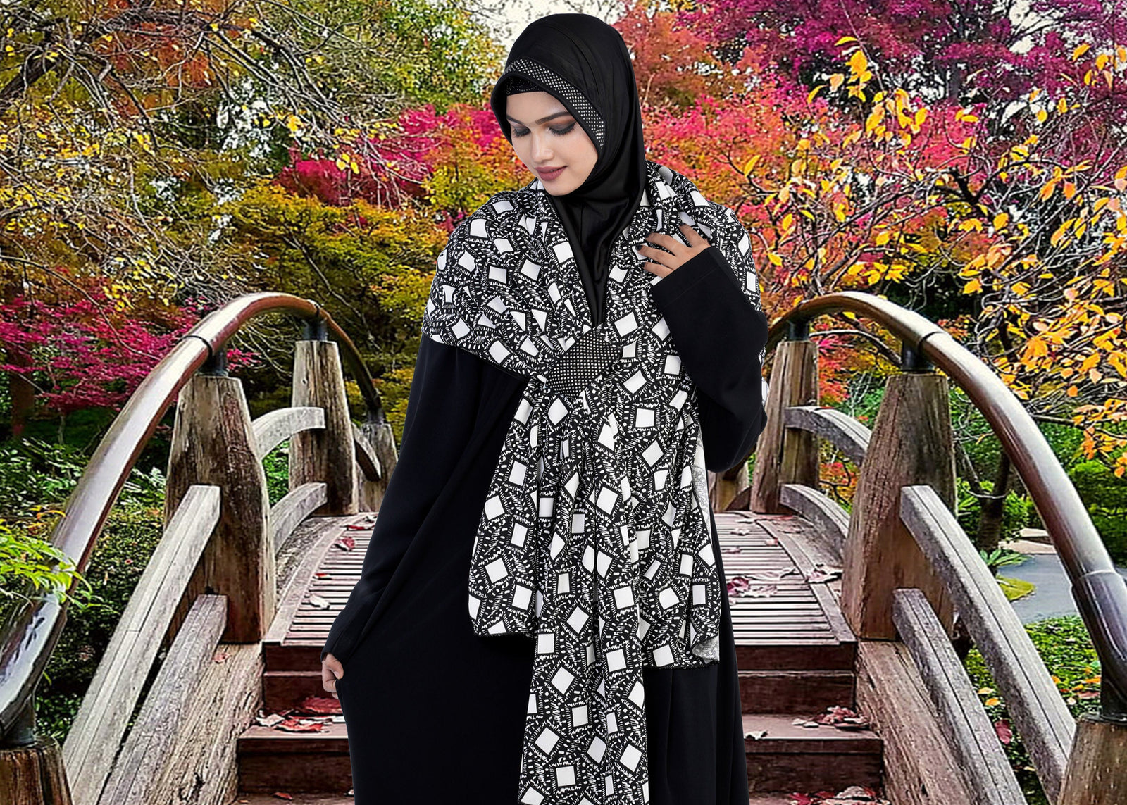 Modest Women's Stylish Ainaz Shyla hijab Free Size
