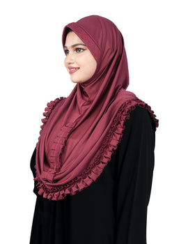 Mehar Stylish Elegant Look Gushan Hijab