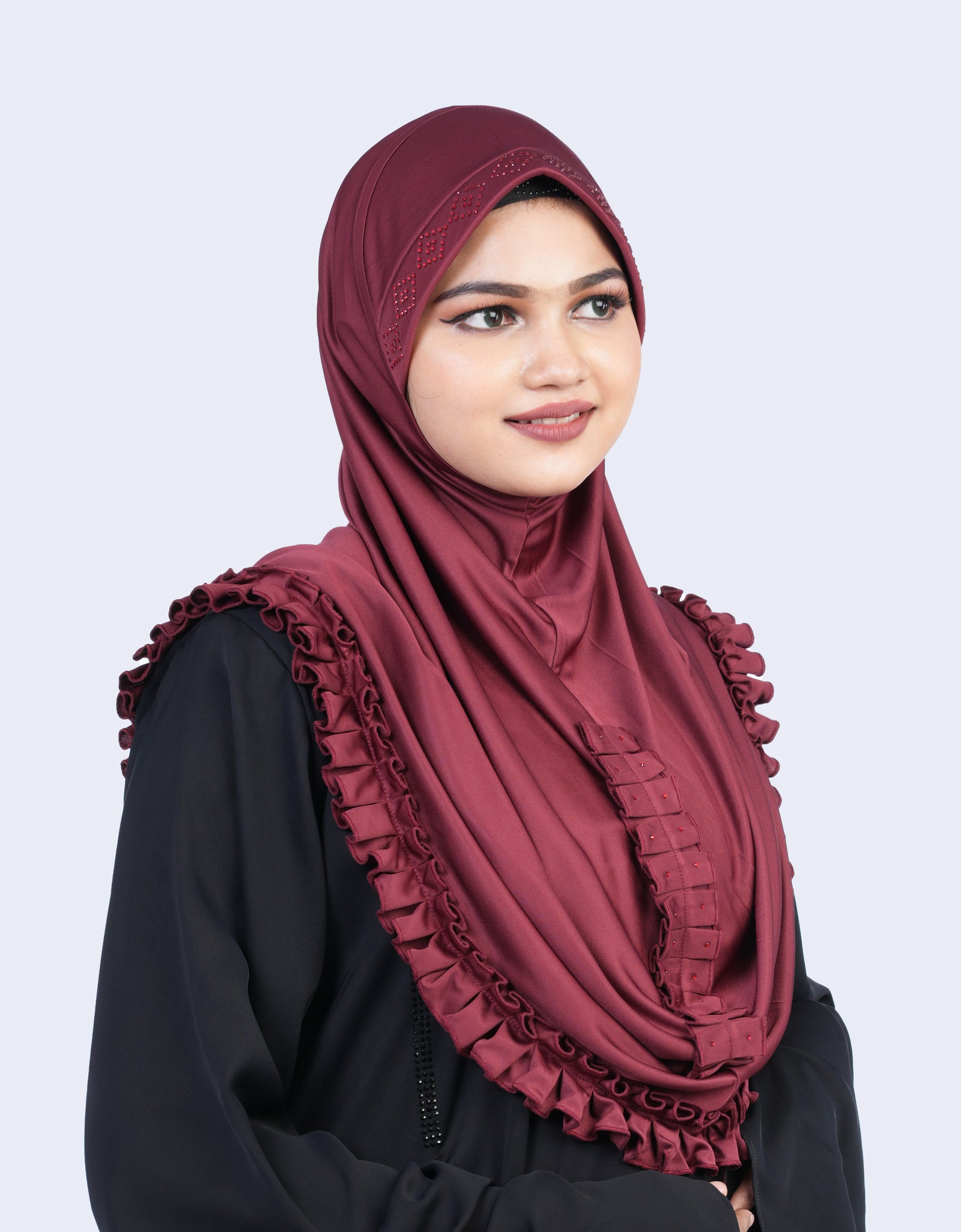 Mehar Stylish Elegant Look Gushan Hijab