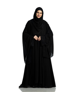 Modest Mehar  Double  Layer Party Ware Rozana abaya