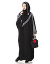 Women's Designed elegant Look SHEHARBANO feel good abaya BLACK