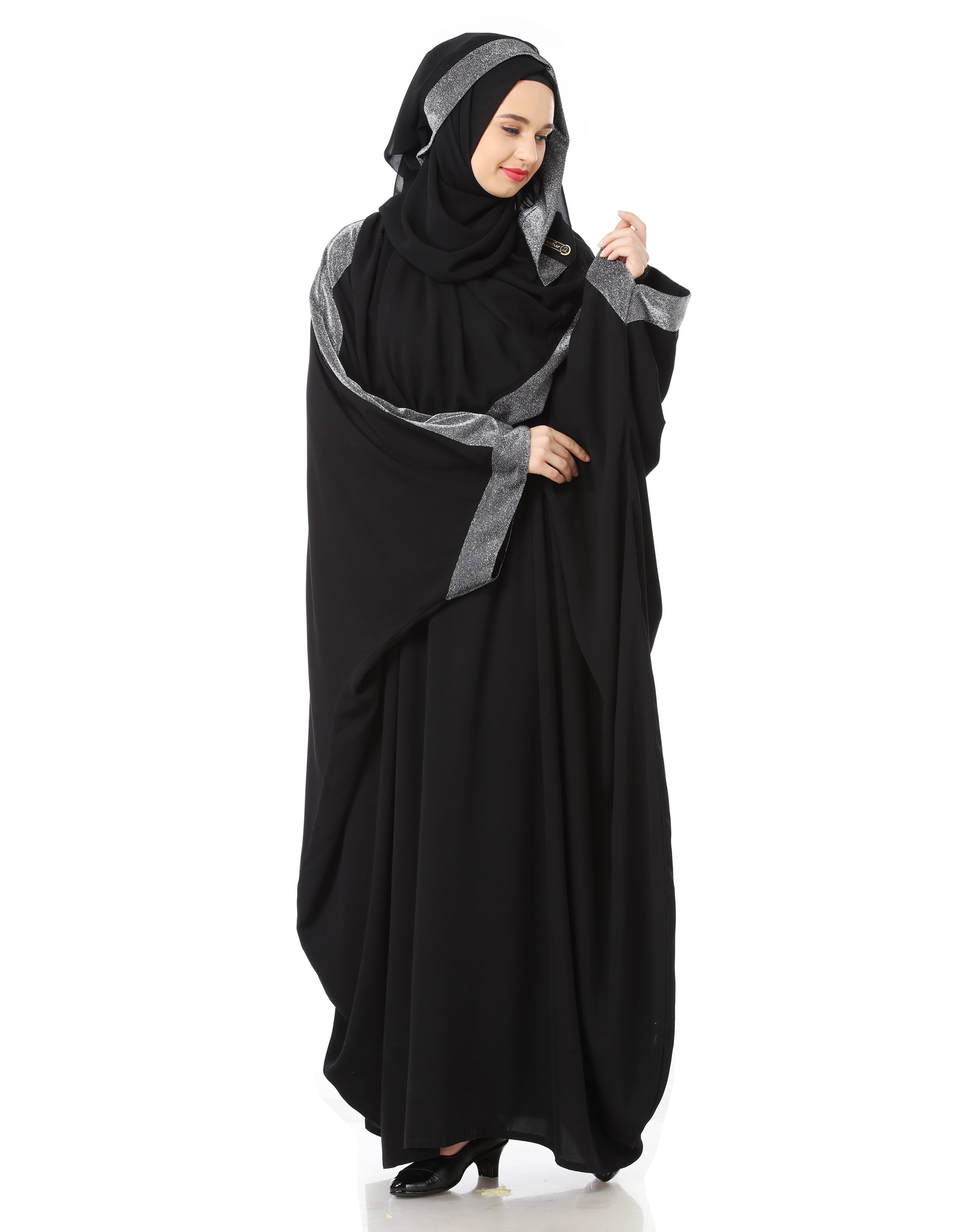 Women's Designed elegant Look SHEHARBANO feel good abaya BLACK