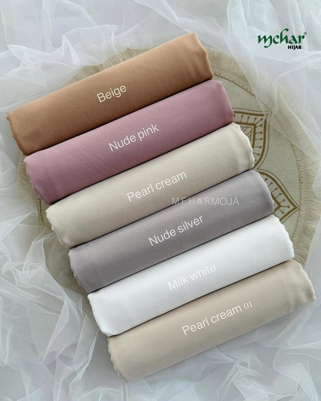 Mehar Moja Women's Premium Chiffon Shawl | Lightweight, Soft & Flowing Hijab Scarf for Everyday and Occasion Wear